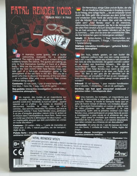 Gra Fatal Rendez Vous Murder Party In Paris