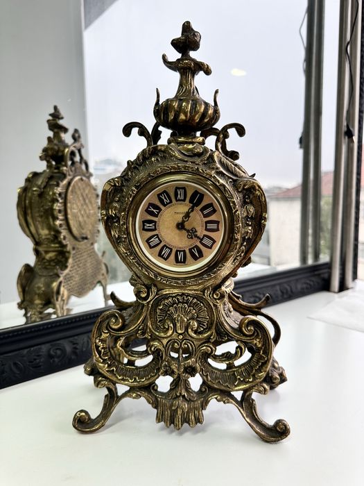 Relogio decoração de mesa em bronze