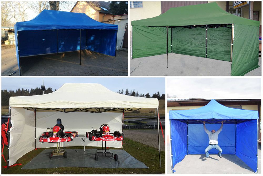 60kg 3x6 18m Namiot Handlowy parasol Ogrodowy szybko rozkładany montaż