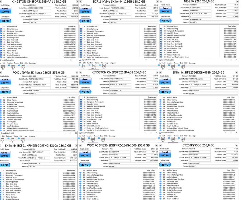 2.5 M.2 NVME SSD диск 250GB 500GB 1TB 2TB Samsung EVO PRO WD Crucial