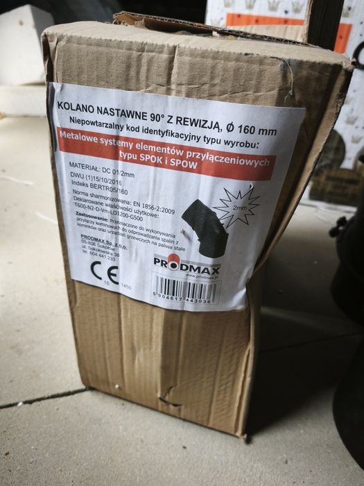 Kolano do komina spalinowego fi 160