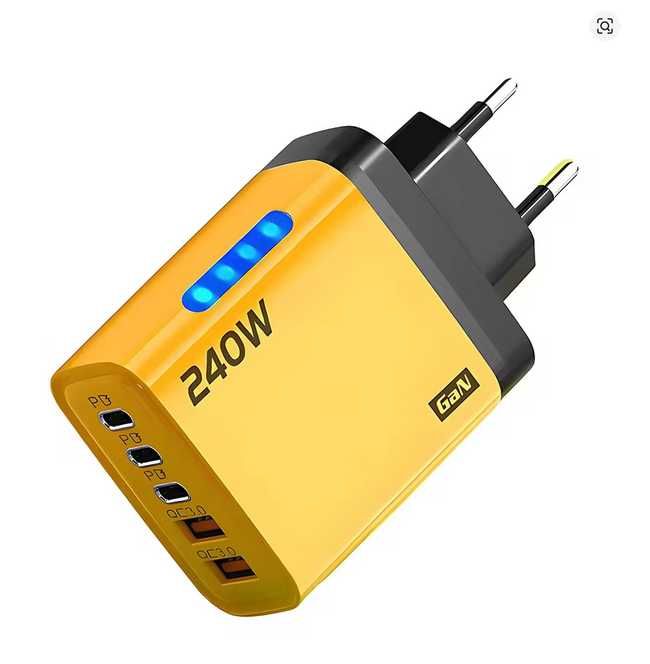 Ładowarka USB-C PD z 5 portami Quick Charge 3.0 - 240W
