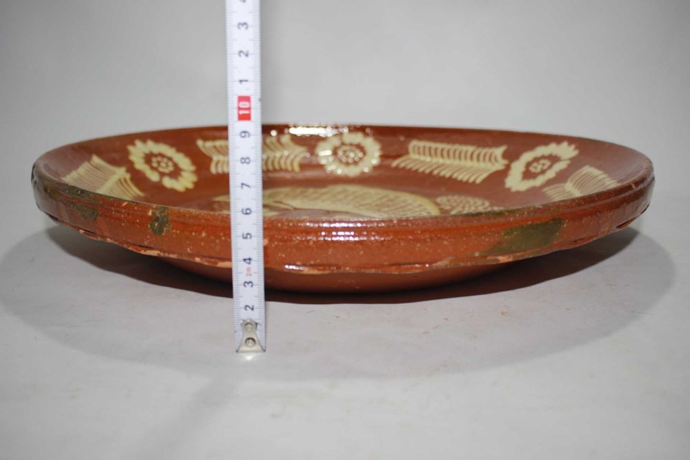 Antigo Prato / Pratão - Peixe e Flores - Barcelos - Pintado á mão