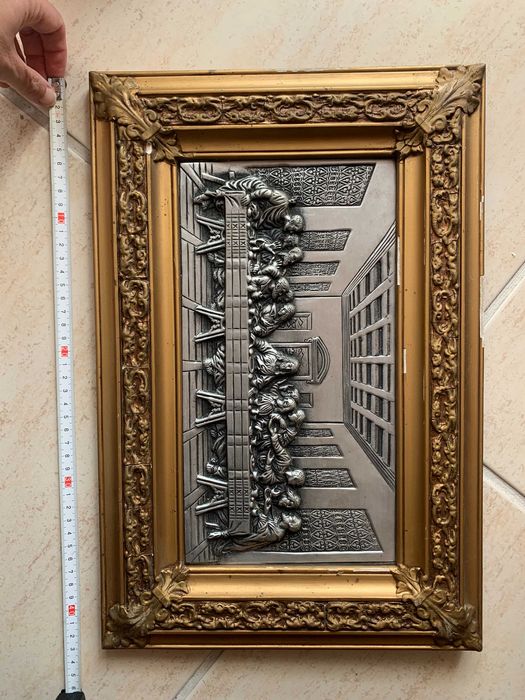 Quadro última ceia prata