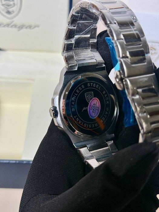 Чоловічий годинник Poedagar Nautilus срібні, зелений циферблат