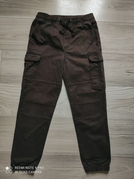 Ciemnobrązowe bojówki cargo H&M 158