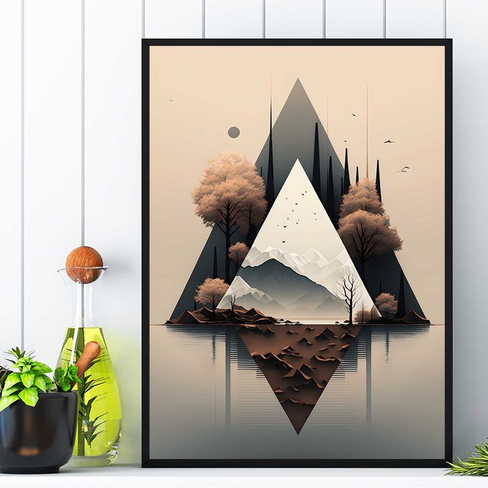 plakat abstrakcja 3d, plakat obraz grafika trójwymiarowa abstrakcja