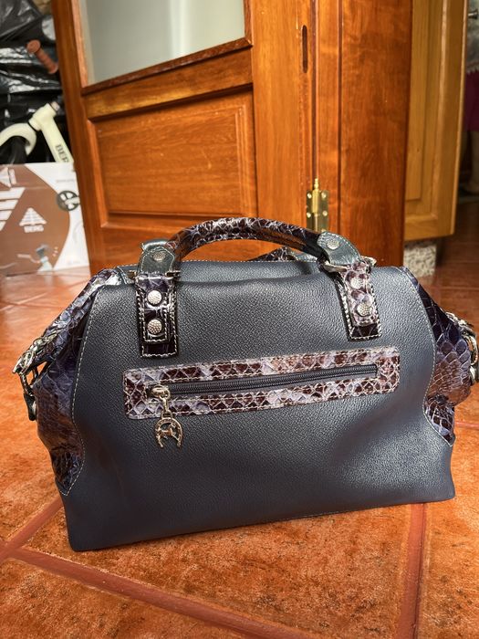 Bolsa Cavalinho Branca e Azul NOVA