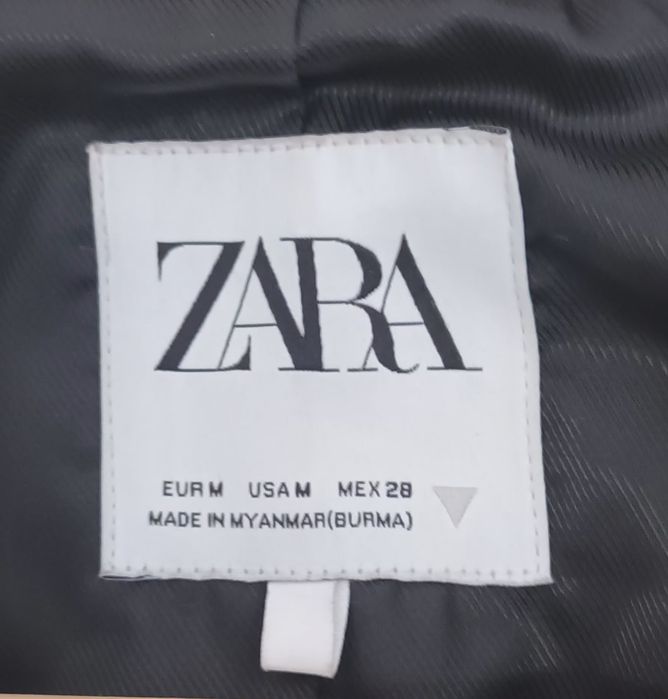 Calças couro, pele 34 Zara + casaco M