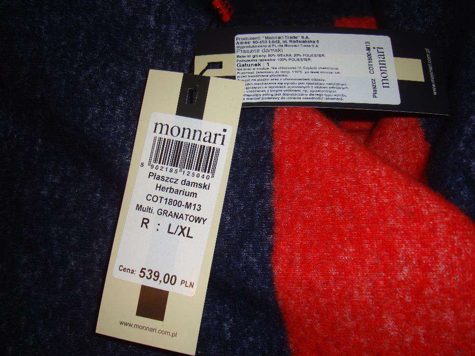 Monnari- nowy płaszcz,kurtka roz.L/XL