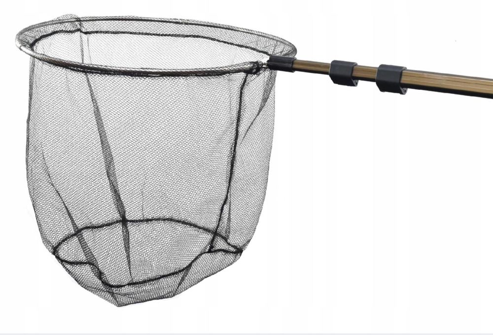 Podbierak Wędkarski Karpiowy Okrągły z Siatką Łowienia Ryb Prezent