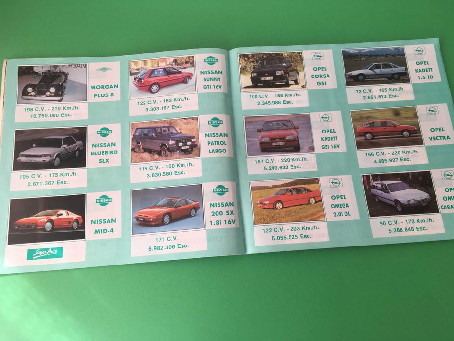 Rara caderneta de Cromos Super Auto Completa Anos 80