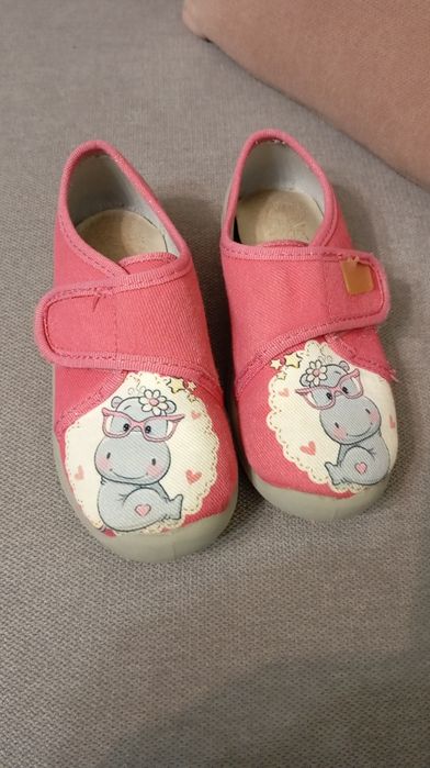 Pantofelki Befado buciki przedszkole żłobek 25 hipcio hipopotam różowe