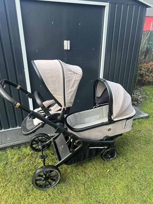 Wózek podwójny Cavoe Avec 2024 Wózek Głęboko-Spacerowy Taupe