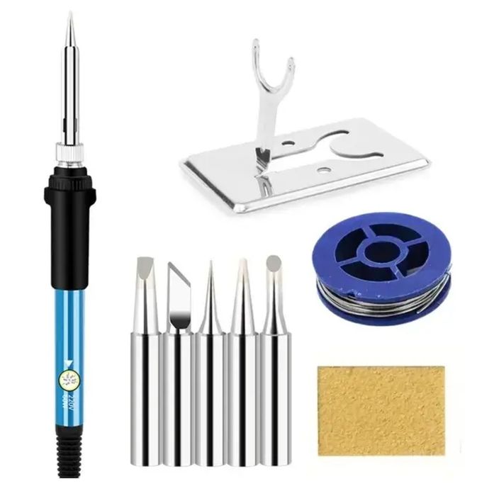 Паяльник 60w с регулировкой и сменными насадками