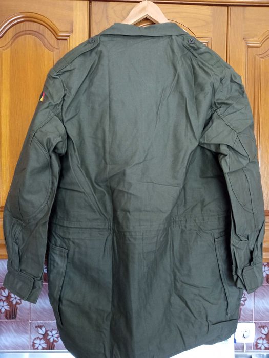 Casaco militar antigo M64 Exército Belga vintage verde tropa OD