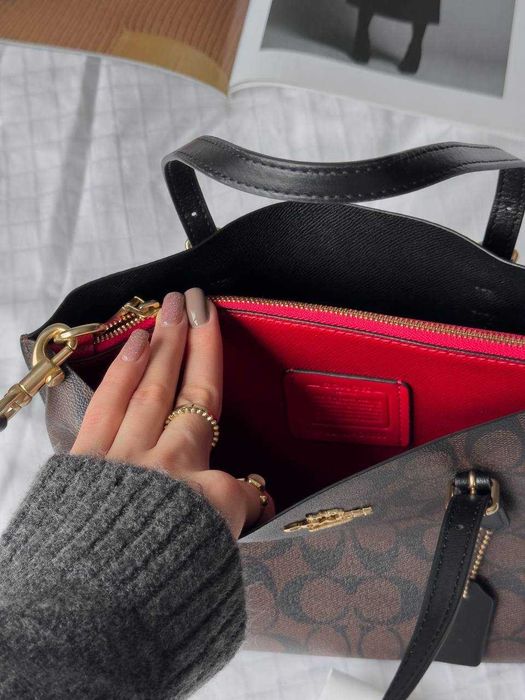 Шкіряна сумка Coach mollie tote 25см