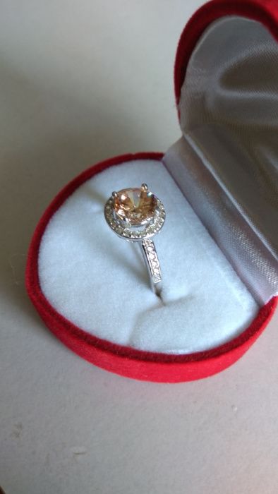 Anel de Noivado saphira/topazio autentico