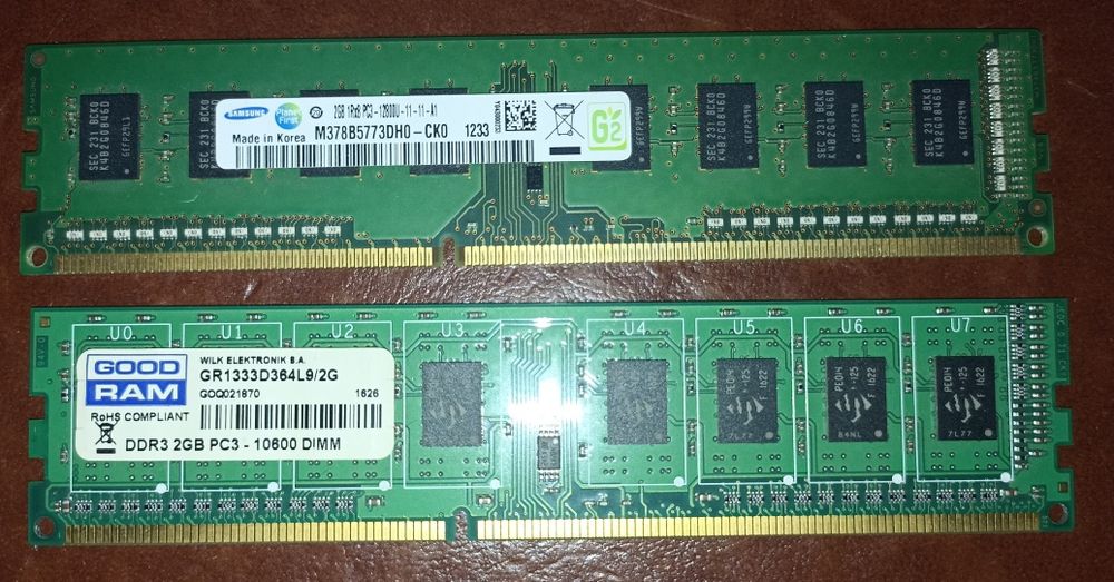 DDR3 2GB 1333 Mhz х4, 4 планки. Оперативка ПК (8Gb, 4 шт. x 2Gb)