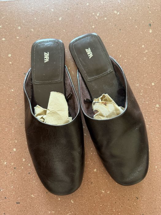 Мюлі Zara 37 p шкіра , 1 раз взуті
