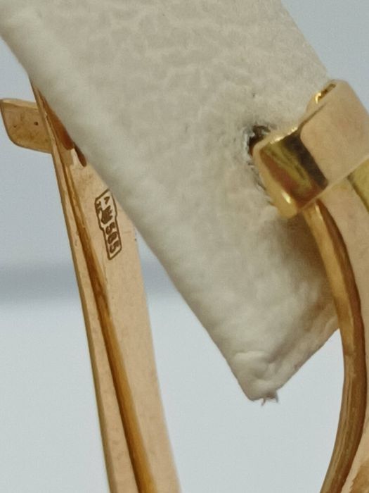 Золотые серьги 585 проба,жемчуг и бриллианты