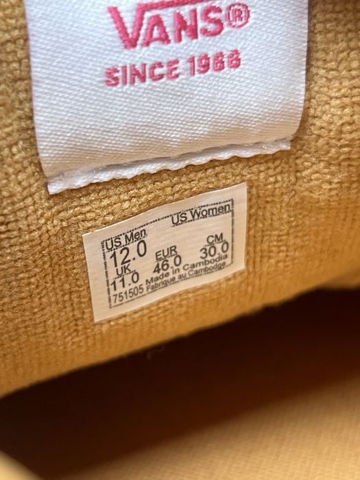 Кеды замшевые Vans Off The Wall размер:46-30 см стелька