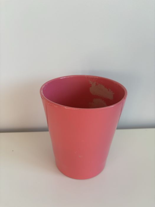 wysoka osłonka doniczka na storczyka różowa 15 cm