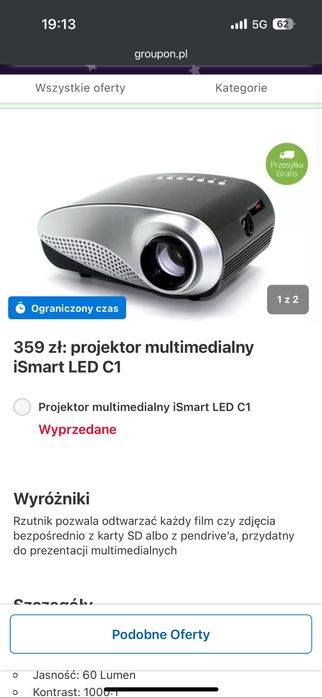 Projektor multimedialny ISMART