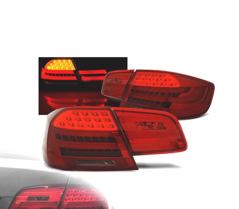 FAROLINS TRASEIROS BMW E92 06-10 LIGHT BAR FULL LED VERMELHO FUMADO