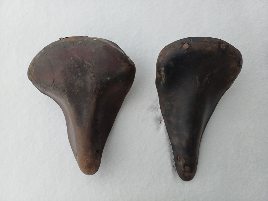 2x siodełko rowerowe Romet skóra lata 80 rower miejski szosowy PRL