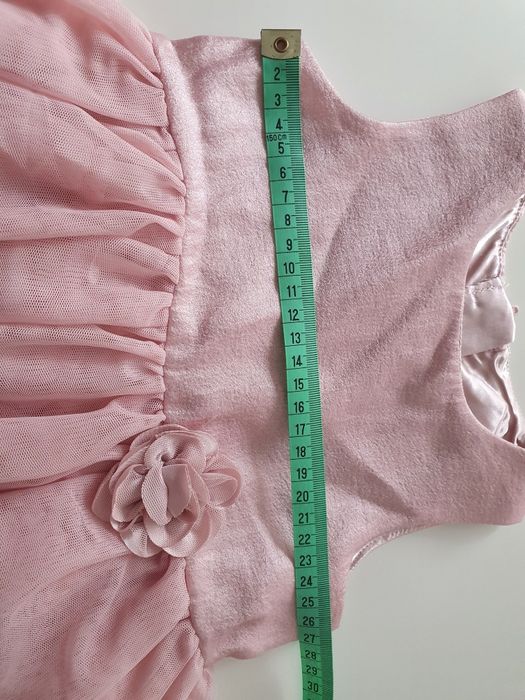 Sukienka dziewczęca elegancka hm h&m tiulowa różowa odświętna 86