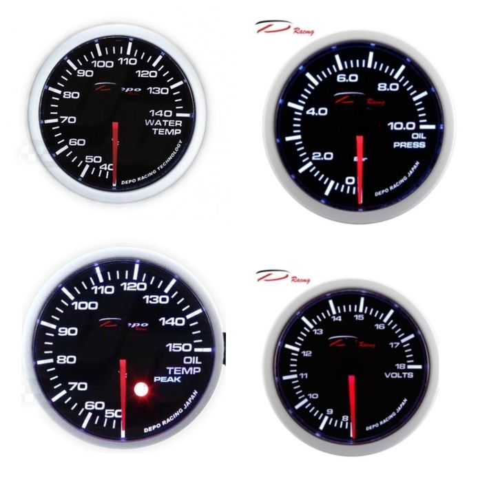 Manómetro DEPO pressão de turbo óleo água egt rpm afr