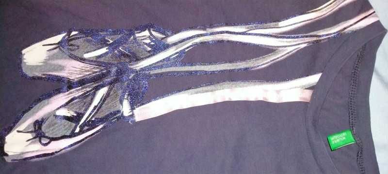 Granatowa tunika baletnica Benetton 158/164 stan bardzo dobry