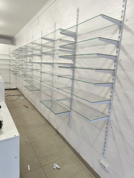 Стелаж полиці скло