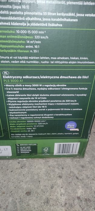 Dmuchawa do liści, trawy 3000W jak nowa