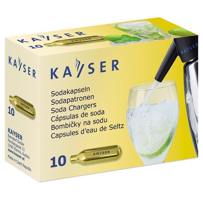 Naboje do saturatora syfonu do wody sodowej CO2 7,5gr Kayser 10 szt
