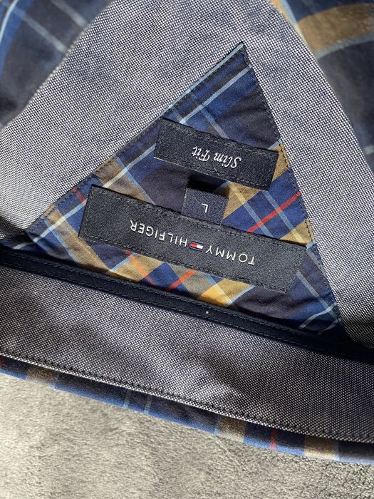 Koszula Męska w Kratę - Tommy Hilfiger - Slim Fit - L