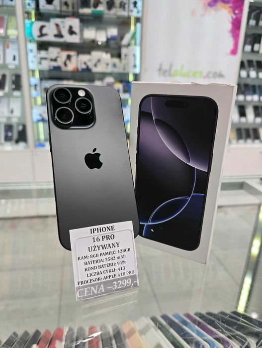 Iphone 16 Pro 128GB Bat 91% Telakces Felicity *Raty 0%