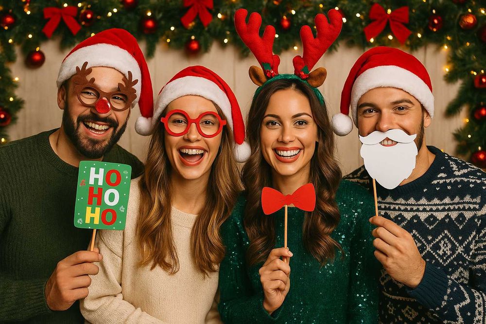 Fotobudka na imprezę mikołajkową do szkoły, firmy Atrakcja na urodziny