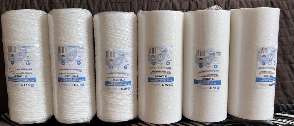 Filtry do wody , 3xPS10M10BB i 3xPP10M10BB