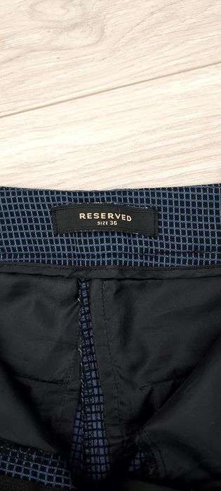 Spodnie eleganckie granatowe cygaretki  S 36