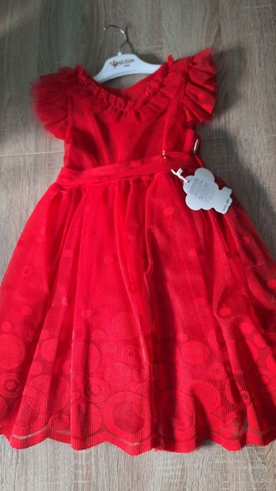 Sukienka wizytowa czerwona 122