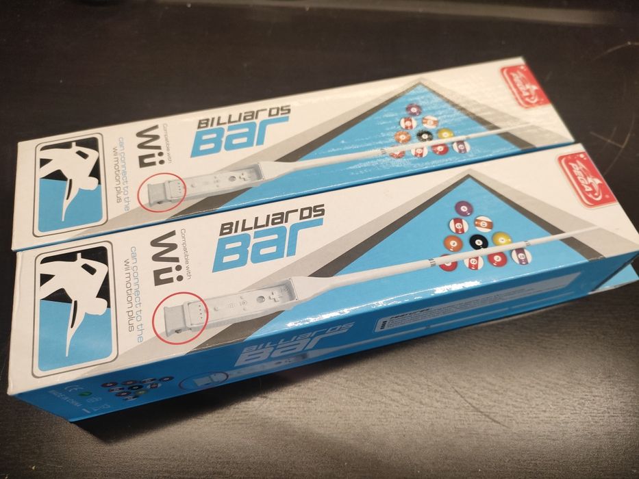 Nintendo Wii Billiatrs Bar kij bilardowy Nowy