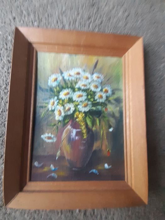 картина.Букет з ромашками