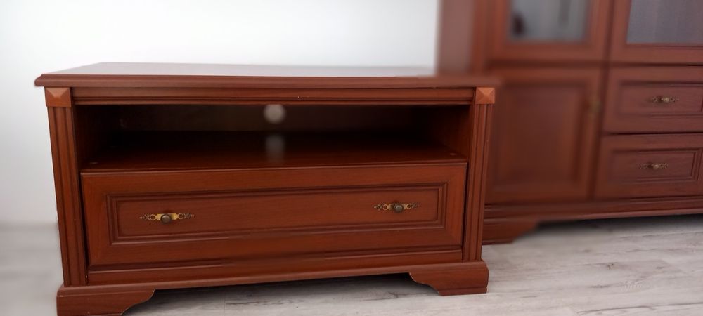 Witryna Szklana Stojąca Kent + Szafka RTV Kent