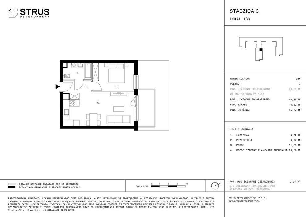 2-pokojowe mieszkanie 40 m² + ogródek Bezpośrednio - Widok 2
