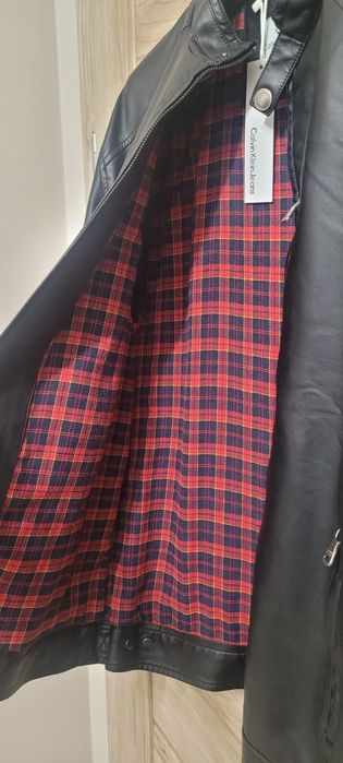 Kurtka jesienna wiosenna Calvin Klein Jeans skórzana XL (L) nowa bombe