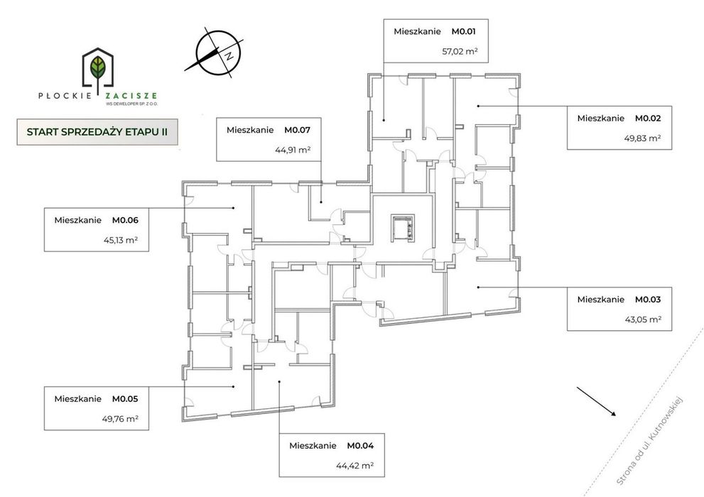 Płockie Zacisze Etap II - 43,05 m² + Ogród 90 m² - Widok 5