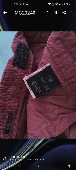 Джинсы (chino вельвет Scotch&Soda jeans w34 stretch.