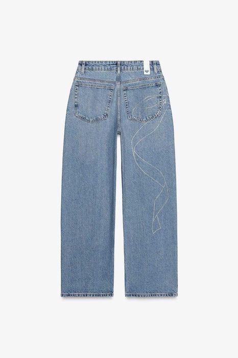 Новий джинсовий костюм (куртка+джинси) від бренду zara зі стразами